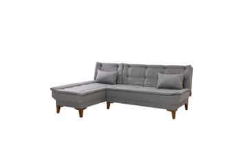 Hunterville 4-personers Venstrevendt L-formet Sovesofa 107x225 cm i Stof - Grå - Møbler - Sofaer - Sovesofaer