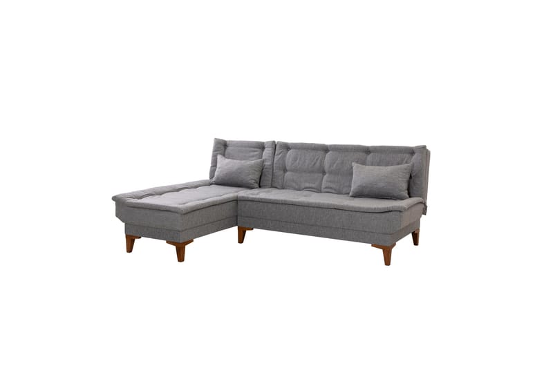 Hunterville 4-personers Venstrevendt L-formet Sovesofa 107x225 cm i Stof - Grå - Møbler - Sofaer - Sovesofaer