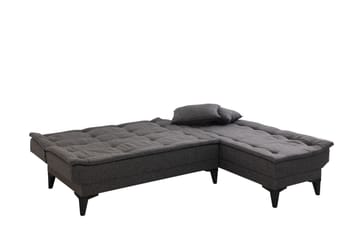 Hunterville 4-personers L-formet Sovesofa 107x225 cm i Stof - Grå - Møbler - Sofaer - Sovesofaer