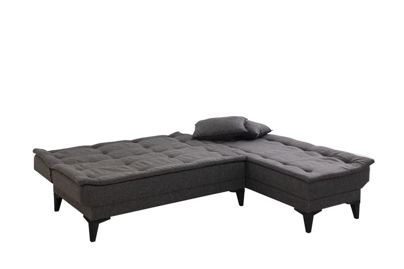 Hunterville 4-personers L-formet Sovesofa 107x225 cm i Stof - Grå - Møbler - Sofaer - Sovesofaer