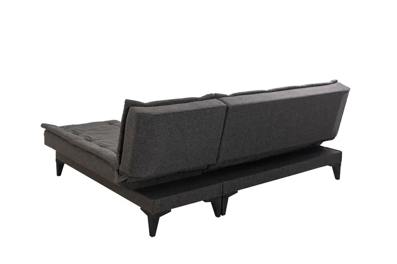 Hunterville 4-personers L-formet Sovesofa 107x225 cm i Stof - Grå - Møbler - Sofaer - Sovesofaer