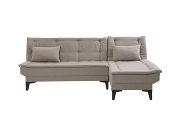 Hunterville 4-personers Højre L-formet Sovesofa 107x225 cm i Stof - Beige - Møbler - Sofaer - Sovesofaer