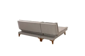 Hunterville 4-personers Venstrevendt L-formet Sovesofa 107x225 cm i Stof - Beige - Møbler - Sofaer - Sovesofaer