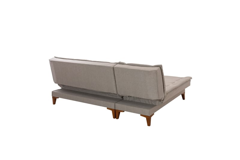 Hunterville 4-personers Venstrevendt L-formet Sovesofa 107x225 cm i Stof - Beige - Møbler - Sofaer - Sovesofaer