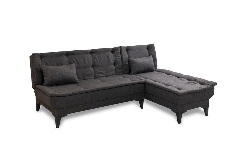 Hunterville 4-personers L-formet Sovesofa 107x225 cm i Stof - Grå - Møbler - Sofaer - Sovesofaer