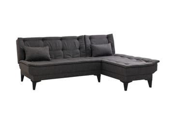 Hunterville 4-personers L-formet Sovesofa 107x225 cm i Stof - Grå - Møbler - Sofaer - Sovesofaer