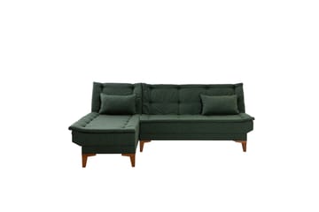 Hunterville 4-personers Venstrevendt L-formet Sovesofa 107x225 cm i Stof - Grøn - Møbler - Sofaer - Sovesofaer