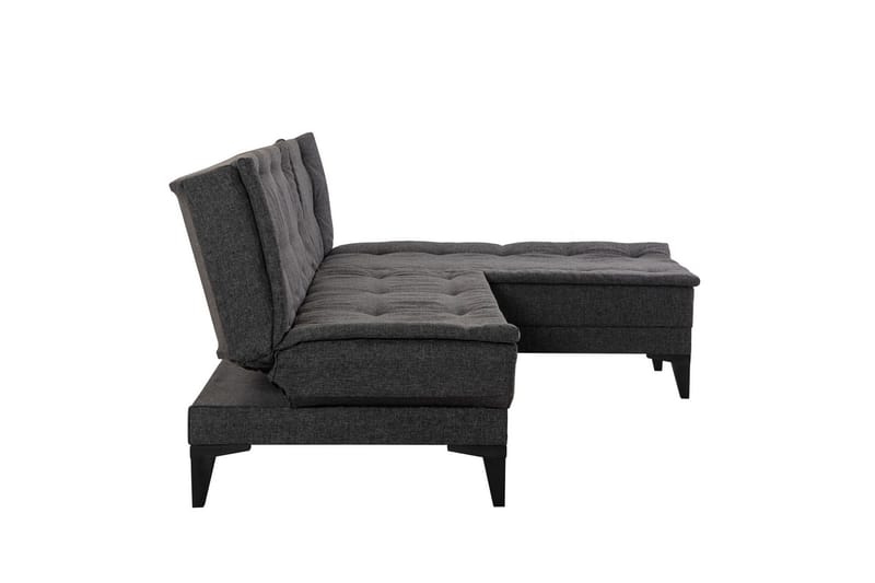 Hunterville 4-personers L-formet Sovesofa 107x225 cm i Stof - Grå - Møbler - Sofaer - Sovesofaer