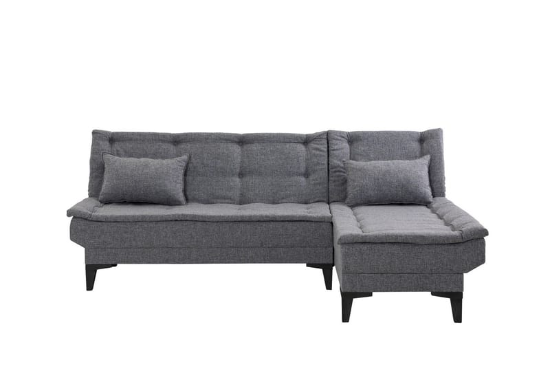Hunterville Højre L-formet 4-sæders Sovesofa med Langsgående Liggeflade 107x225 cm i Stof - Grå - Møbler - Sofaer - Sovesofaer
