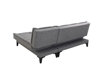 Hunterville Højre L-formet 4-sæders Sovesofa med Langsgående Liggeflade 107x225 cm i Stof - Grå - Møbler - Sofaer - Sovesofaer