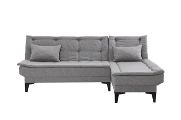 Hunterville Højre L-formet Sovesofa 107x225 cm i Stof - Grå - Møbler - Sofaer - Sovesofaer