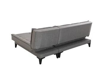Hunterville Højre L-formet Sovesofa 107x225 cm i Stof - Grå - Møbler - Sofaer - Sovesofaer
