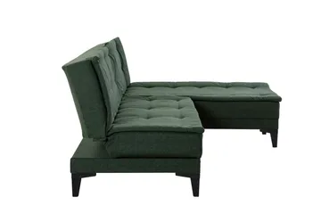 Hunterville Højre L-formet Sovesofa 107x225 cm i Stof - Grøn - Møbler - Sofaer - Sovesofaer