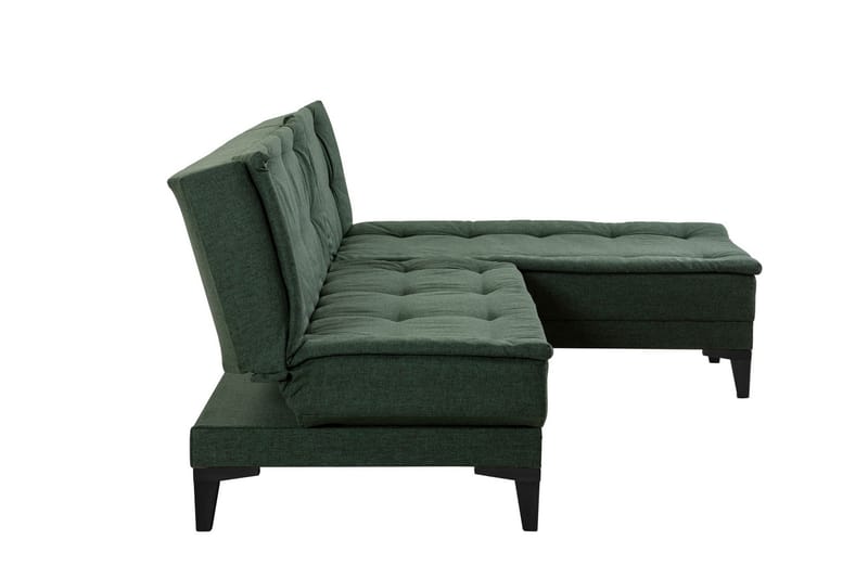 Hunterville Højre L-formet Sovesofa 107x225 cm i Stof - Grøn - Møbler - Sofaer - Sovesofaer