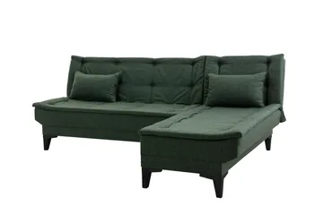 Hunterville Højre L-formet Sovesofa 107x225 cm i Stof - Grøn - Møbler - Sofaer - Sovesofaer