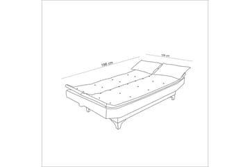 Hunterville Sovesofa 3-Pers. 106x188 - Mørkegrå - Møbler - Sofaer - Sovesofaer