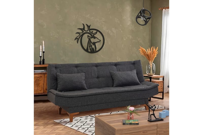 Hunterville Sovesofa 3-Pers. 106x192 - Antracit - Møbler - Sofaer - Sovesofaer