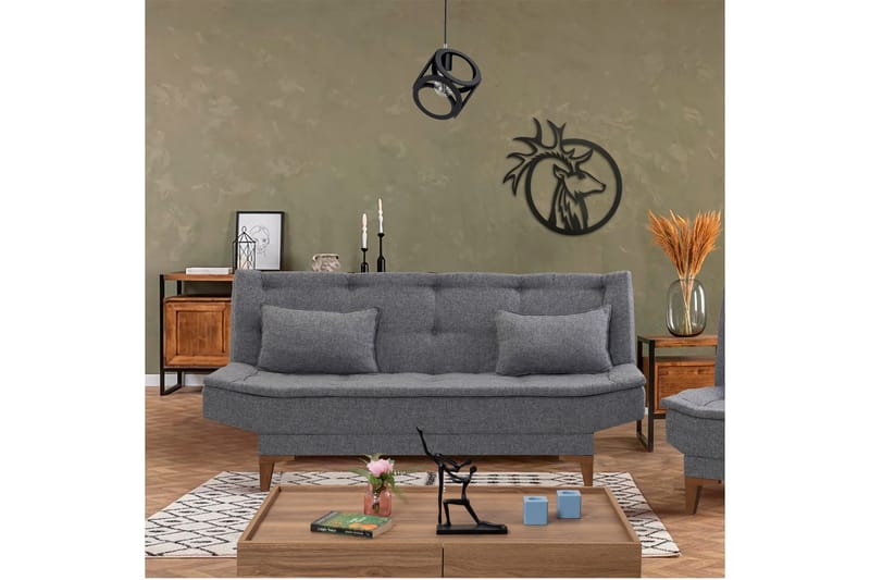 Hunterville Sovesofa 3-Pers. 106x188 - Mørkegrå - Møbler - Sofaer - Sovesofaer