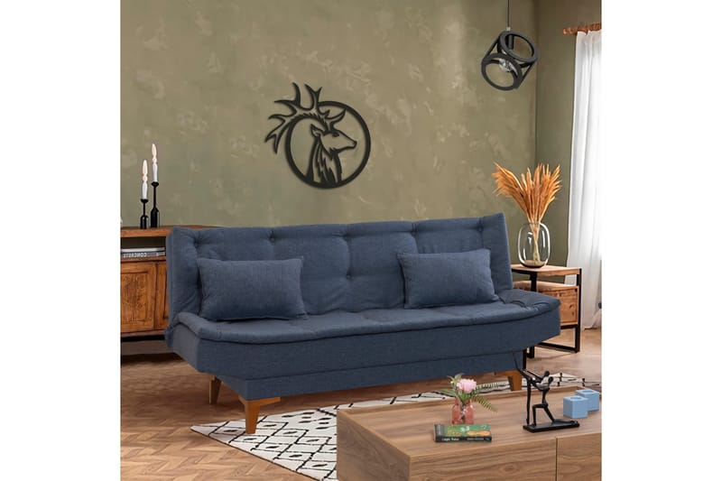 Hunterville Sovesofa 3-Pers. 106x187 - Mørkeblå - Møbler - Sofaer - Sovesofaer