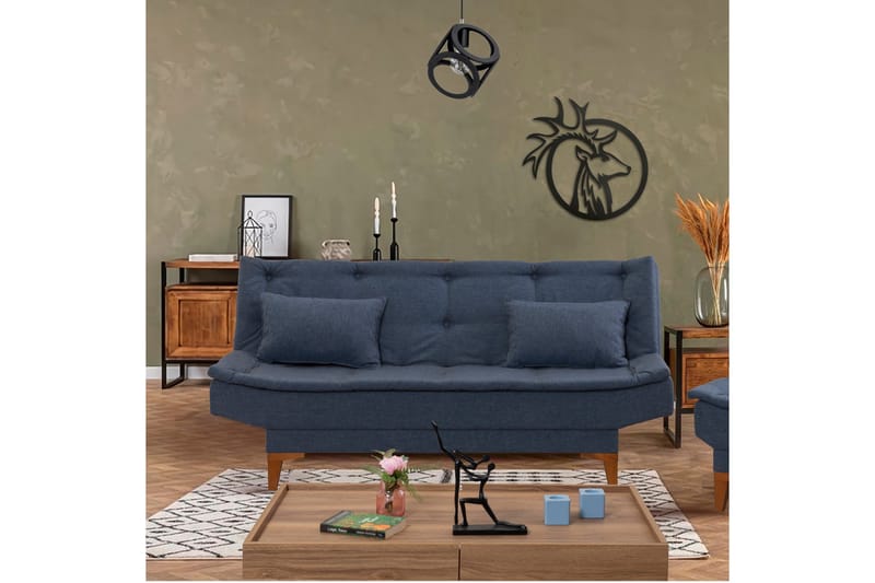 Hunterville Sovesofa 3-Pers. 106x187 - Mørkeblå - Møbler - Sofaer - Sovesofaer