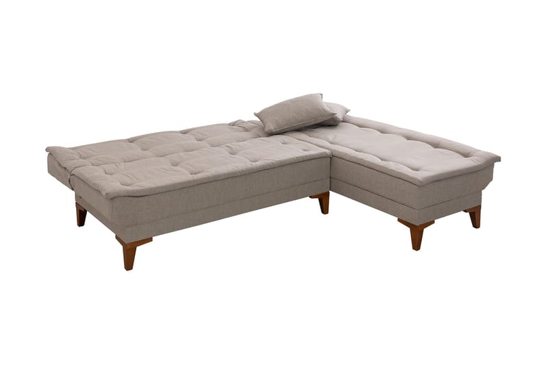 Hunterville Sovesofa m. Chaiselong 4-Pers. 107x205 - Cream - Møbler - Sofaer - Sovesofaer