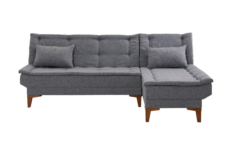 Hunterville Sovesofa m. Chaiselong 4-Pers. 107x205 - Mørkegrå - Sovesofaer - Sovesofa chaiselong