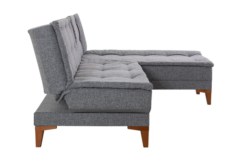 Hunterville Sovesofa m. Chaiselong 4-Pers. 107x205 - Mørkegrå - Møbler - Sofaer - Sovesofaer