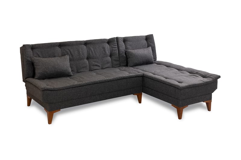 Hunterville Sovesofa m. Chaiselong 4-Pers. 107x205 - Antracit - Sovesofaer - Sovesofa chaiselong