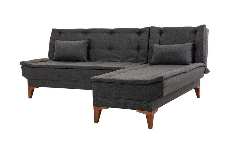 Hunterville Sovesofa m. Chaiselong 4-Pers. 107x205 - Antracit - Sovesofaer - Sovesofa chaiselong