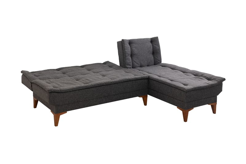 Hunterville Sovesofa m. Chaiselong 4-Pers. 107x205 - Antracit - Sovesofaer - Sovesofa chaiselong