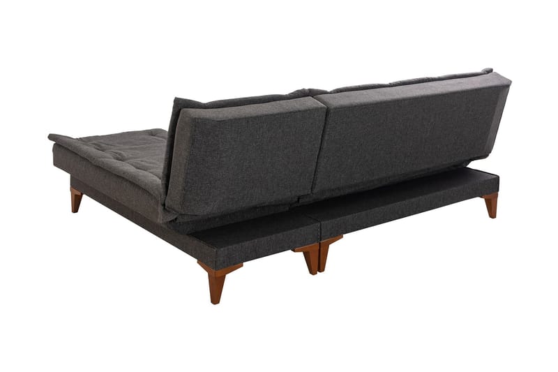 Hunterville Sovesofa m. Chaiselong 4-Pers. 107x205 - Antracit - Møbler - Sofaer - Sovesofaer