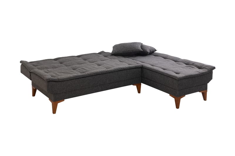 Hunterville Sovesofa m. Chaiselong 4-Pers. 107x205 - Antracit - Møbler - Sofaer - Sovesofaer