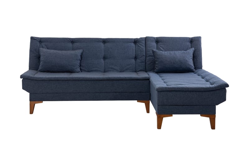 Hunterville Sovesofa m. Chaiselong 4-Pers. 107x205 - Mørkeblå - Møbler - Sofaer - Sovesofaer