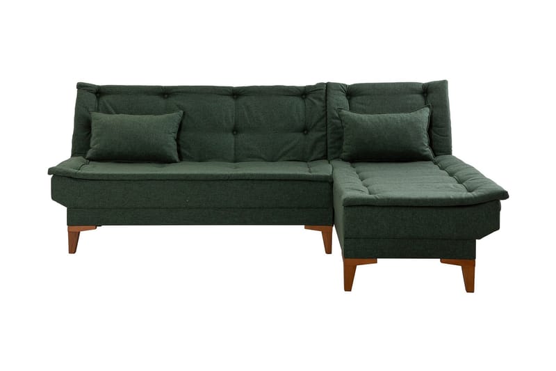 Hunterville Sovesofa m. Chaiselong 4-Pers. 107x205, Grøn