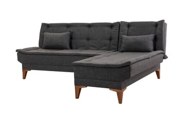 Hunterville Sovesofa m. Chaiselong 4-Pers. 107x205 - Antracit - Møbler - Sofaer - Sovesofaer
