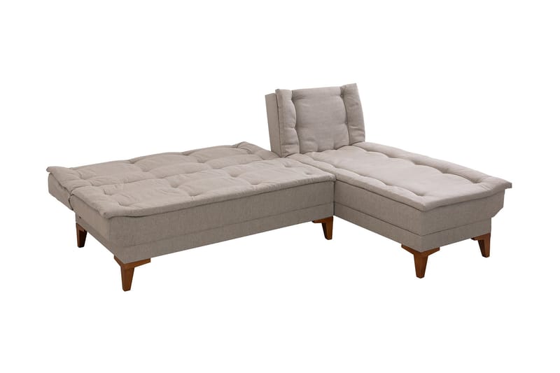 Hunterville Sovesofa m. Chaiselong 4-Pers. 107x205 - Cream - Møbler - Sofaer - Sovesofaer