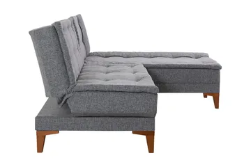 Hunterville Sovesofa m. Chaiselong 4-Pers. 107x205 - Mørkegrå - Møbler - Sofaer - Sovesofaer