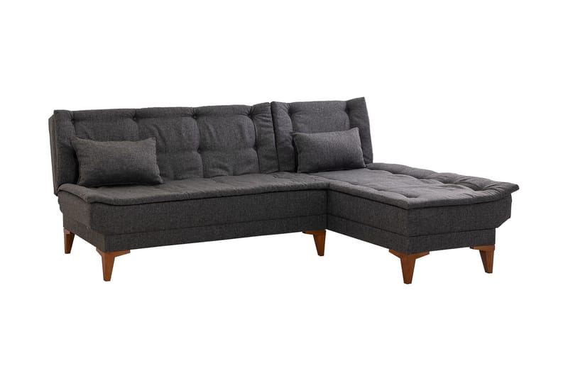 Hunterville Sovesofa m. Chaiselong 4-Pers. 107x205 - Antracit - Møbler - Sofaer - Sovesofaer