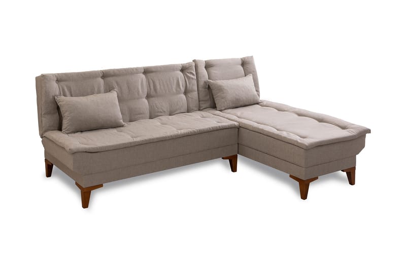 Hunterville Sovesofa m. Chaiselong 4-Pers. 107x205 - Cream - Møbler - Sofaer - Sovesofaer