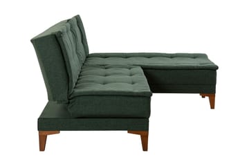 Hunterville Sovesofa m. Chaiselong 4-Pers. 107x205 - Grøn - Møbler - Sofaer - Sovesofaer