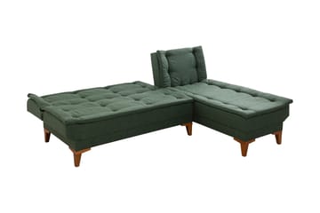 Hunterville Sovesofa m. Chaiselong 4-Pers. 107x205 - Grøn - Møbler - Sofaer - Sovesofaer