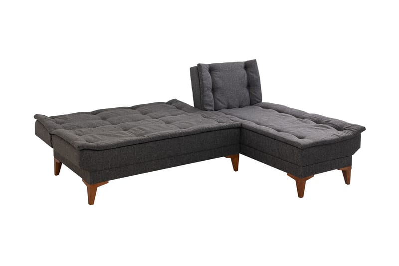 Hunterville Sovesofa m. Chaiselong 4-Pers. 107x205 - Antracit - Møbler - Sofaer - Sovesofaer