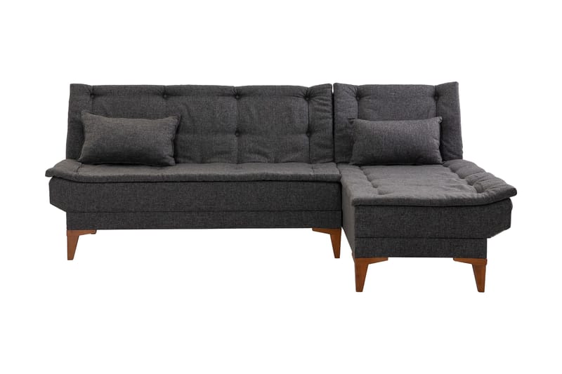 Hunterville Sovesofa m. Chaiselong 4-Pers. 107x205 - Antracit - Møbler - Sofaer - Sovesofaer