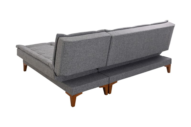 Hunterville Sovesofa m. Chaiselong 4-Pers. 107x205 - Mørkegrå - Møbler - Sofaer - Sovesofaer