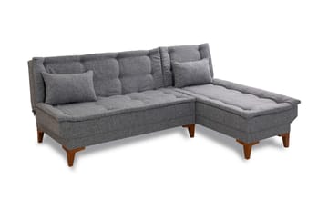 Hunterville Sovesofa m. Chaiselong 4-Pers. 107x205 - Mørkegrå - Møbler - Sofaer - Sovesofaer