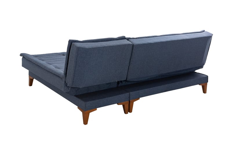 Hunterville Sovesofa m. Chaiselong 4-Pers. 107x205 - Mørkeblå - Møbler - Sofaer - Sovesofaer