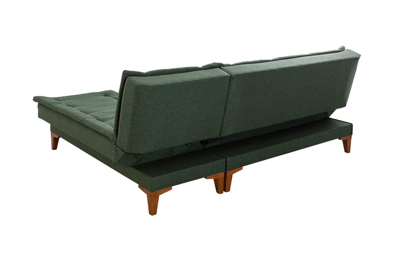 Hunterville Sovesofa m. Chaiselong 4-Pers. 107x205 - Grøn - Møbler - Sofaer - Sovesofaer