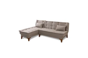 Hunterville Sovesofa med Chaiselong 4-personers - Beige - Møbler - Sofaer - Sovesofaer
