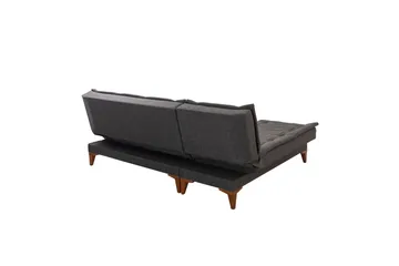 Hunterville Venstrevendt L-formet Sovesofa 107x225 cm i Stof - Antracit - Møbler - Sofaer - Sovesofaer