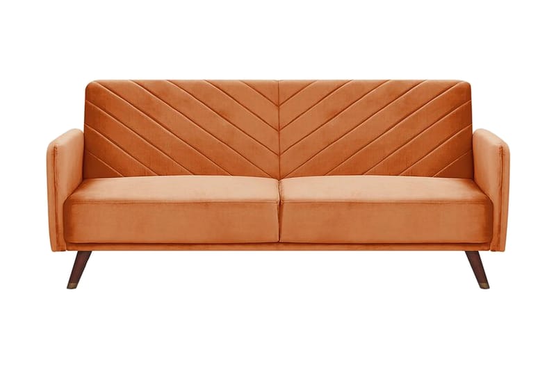 Induja 3-Pers. Sovesofa, Velour/Orange
